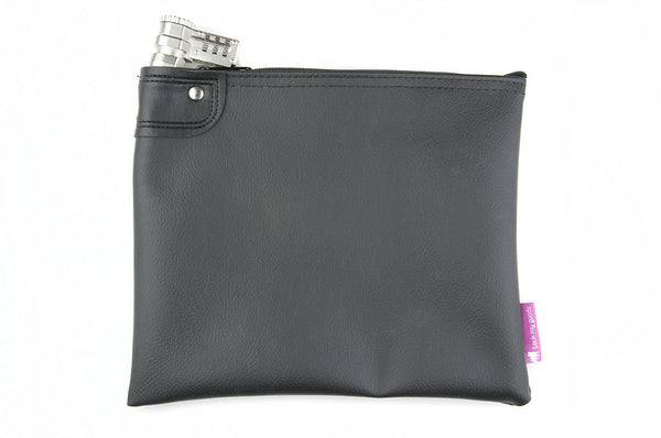 Basic black bag, front view 