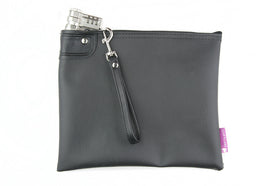 Basic black bag, shown with wrist strap